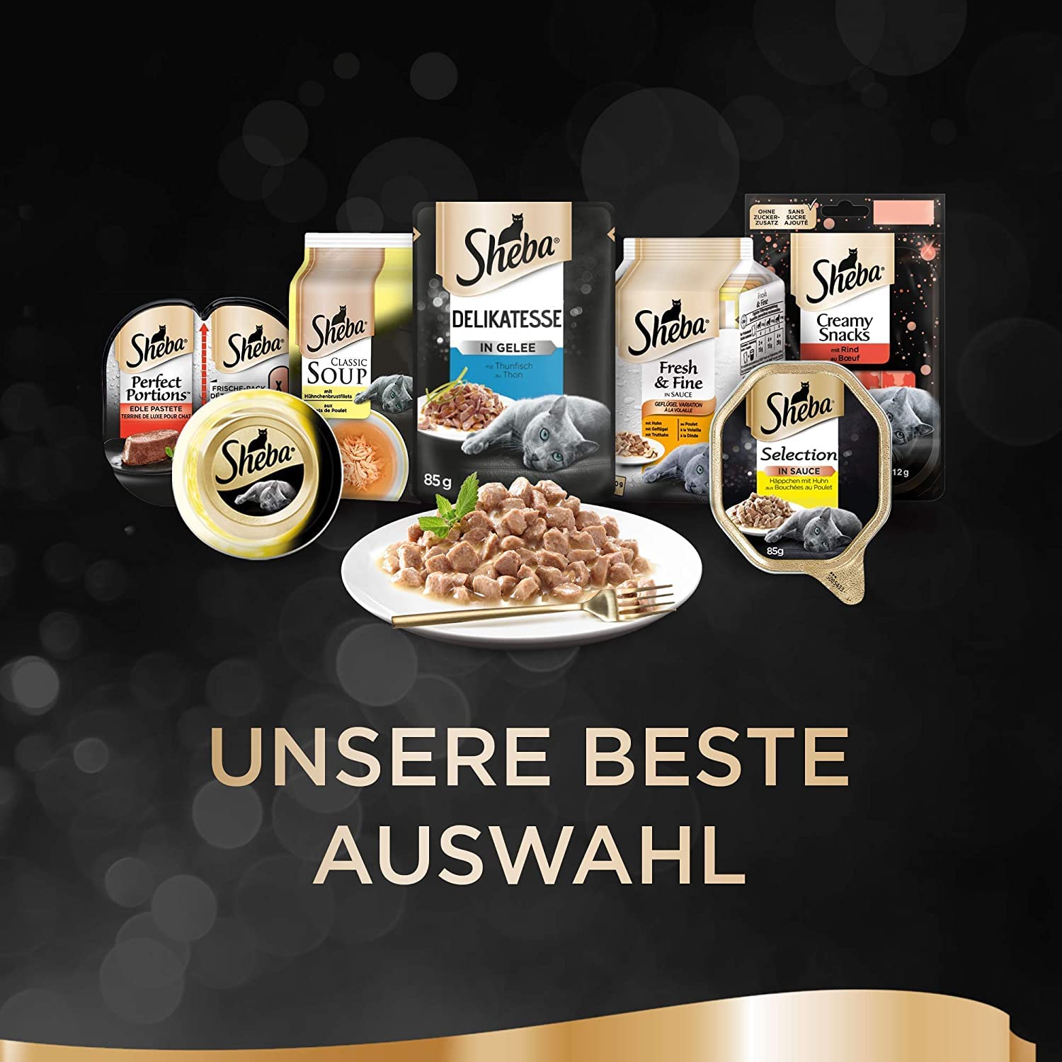 Sheba Sauce Lover Nassfutter Lachs 32x85g in Sauce