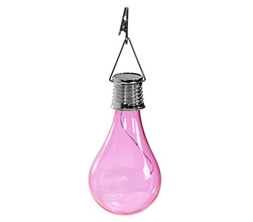 Dehner Lovely Solar-Glühbirne Solarleuchte 4er-Set rosa Glas