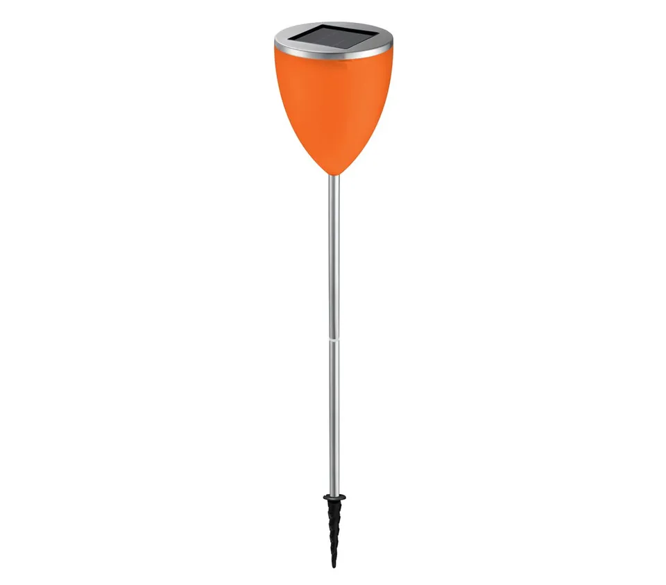 Dehner Living Solarleuchte Weinglasoptik orange 71 cm