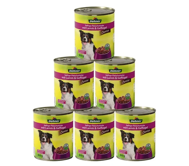 Dehner Lieblinge Senior Lamm Nassfutter Hund 6x800g