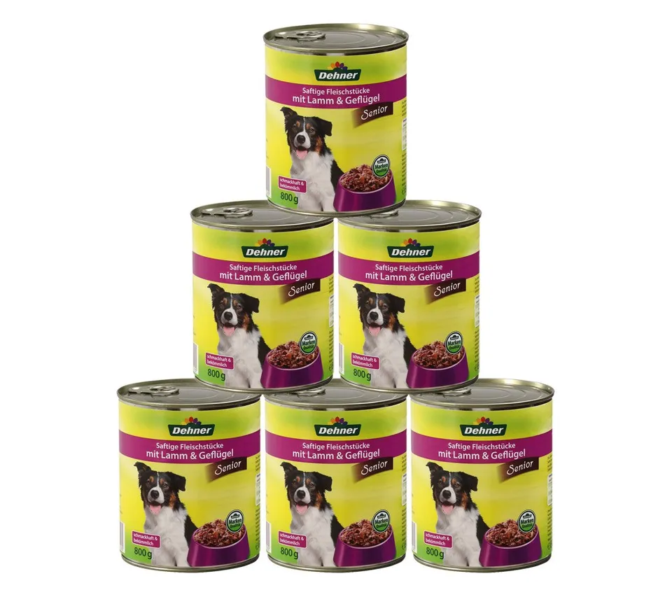 Dehner Lieblinge Senior Lamm Nassfutter Hund 6x800g