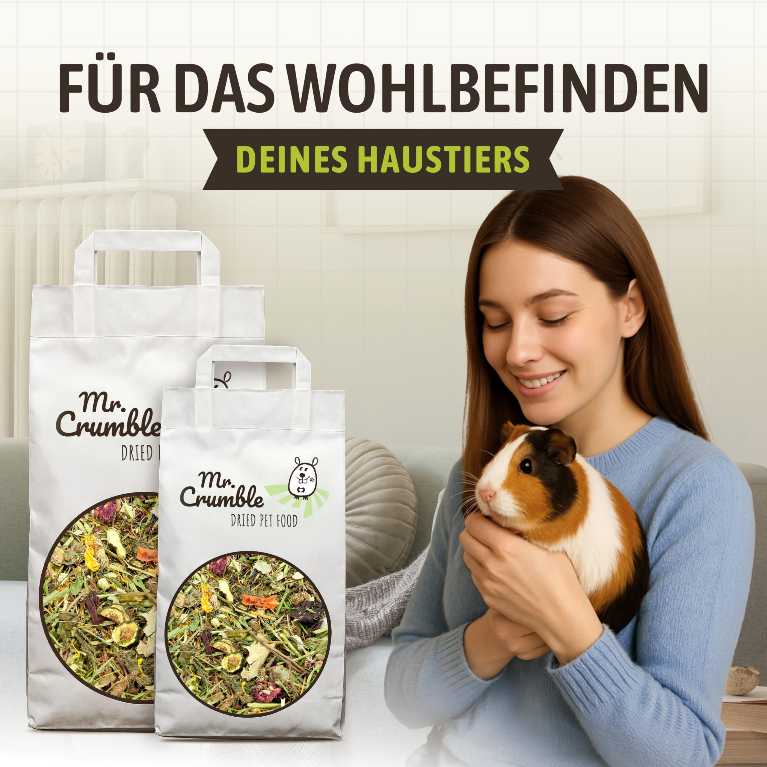 Mr. Crumble Meerschweinchen-Futter 1kg getreidefrei