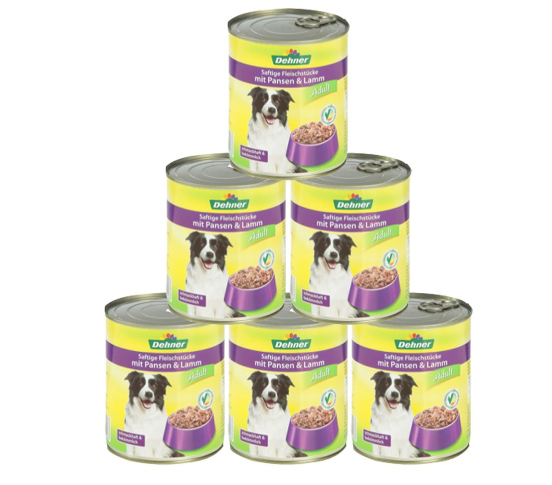 Dehner Lieblinge Hundefutter Nass Ente 6x800g Calcium