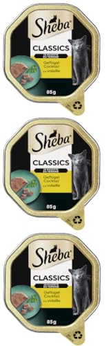 Sheba Classics Nassfutter Geflügel Cocktail 3x85g Pastete