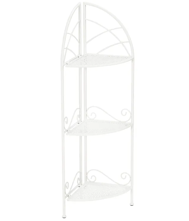 Dehner Luca Eckregal Metall weiß 111x31x31 cm