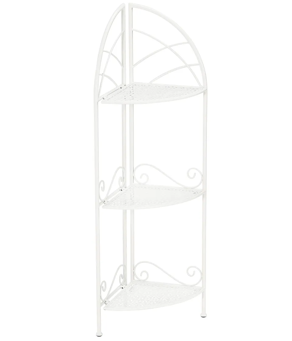 Dehner Luca Eckregal Metall weiß 111x31x31 cm
