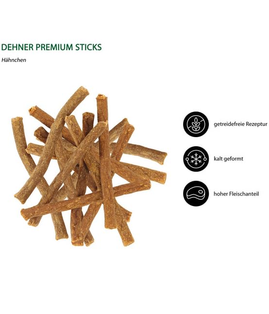 Dehner Premium Katzensnack Sticks Hähnchen 12x50g getreidefrei