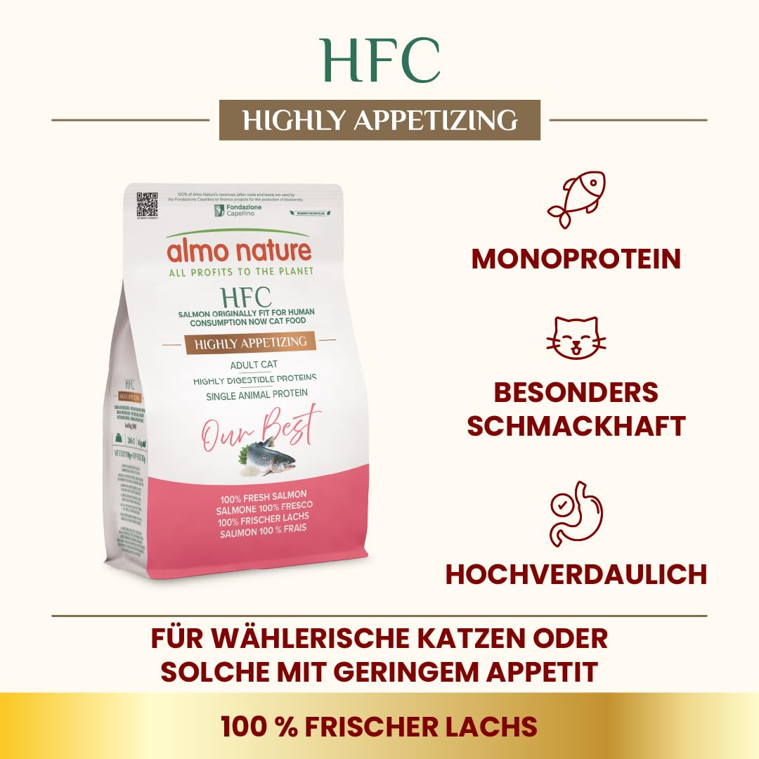 Almo Nature HFC Our Best Trockenfutter Katze Lachs 300g