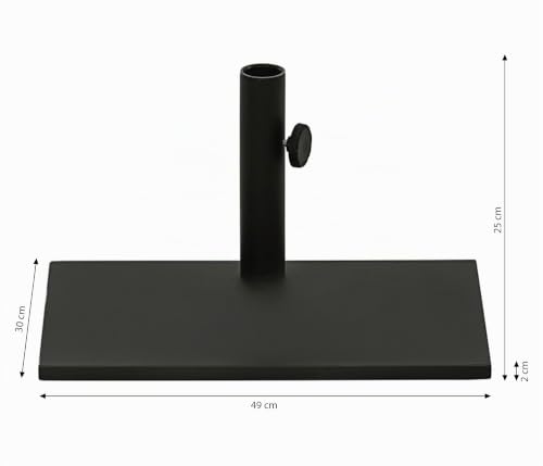 Dehner Schirmständer Metall schwarz 20 kg eckig