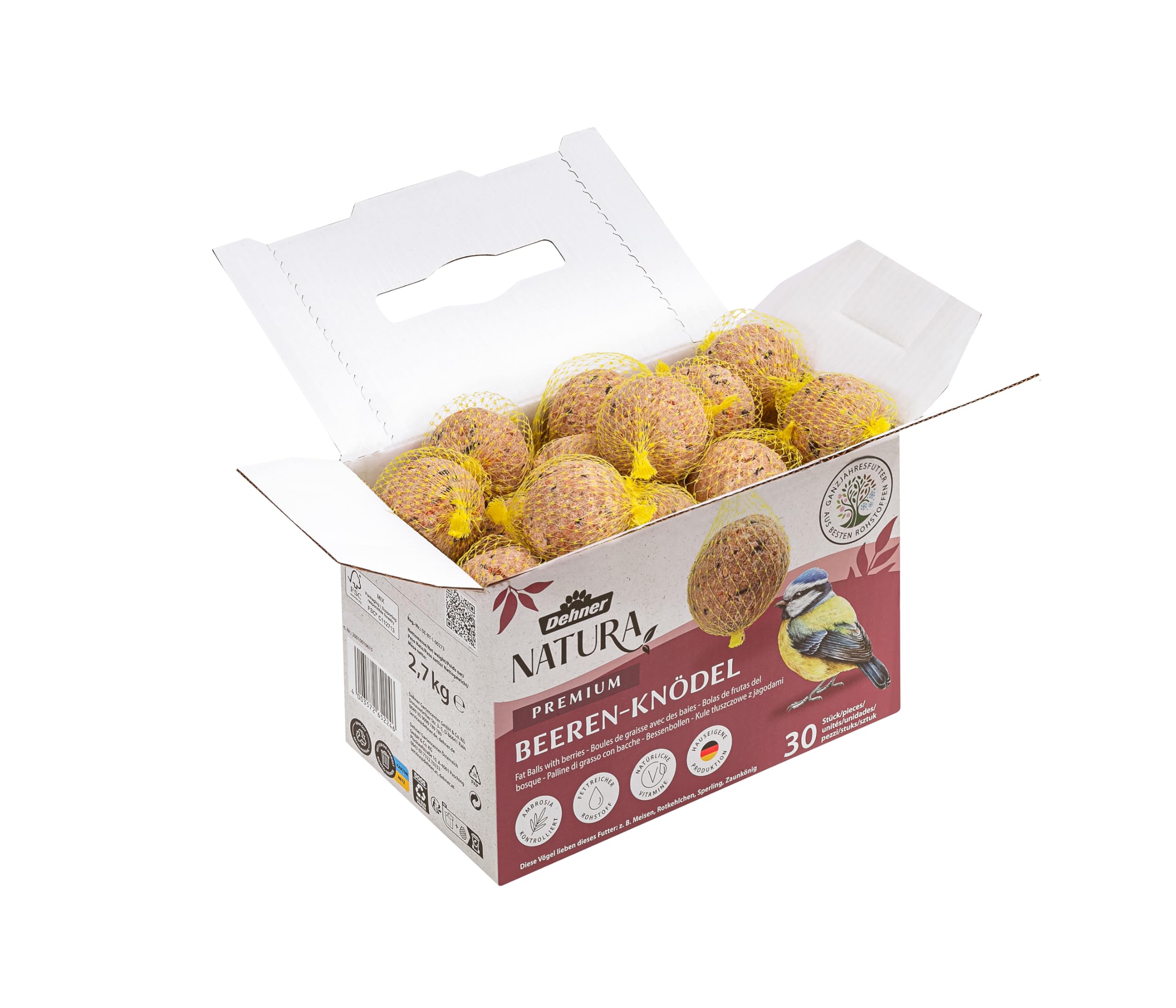 Dehner Natura Beerenknödel Meisenknödel mit Netz 30x90g Beere