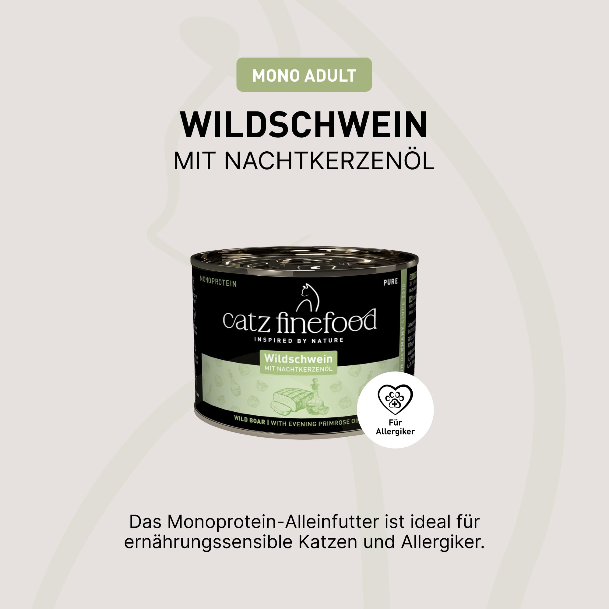 catz finefood Pure Nassfutter Wildschwein 6x200g getreidefrei