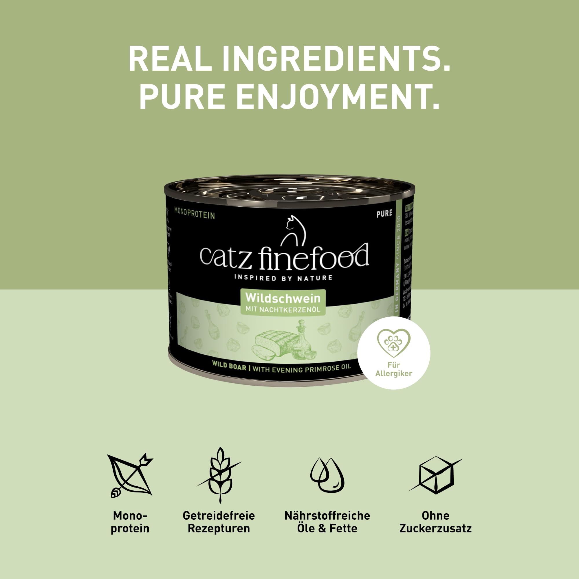 catz finefood Pure Nassfutter Wildschwein 6x200g getreidefrei