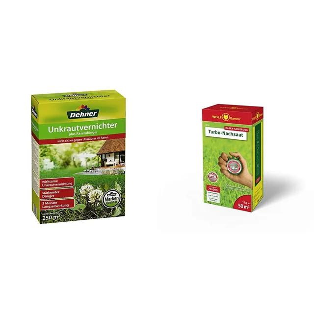 Dehner Unkrautvernichter Rasendünger 5kg + Nachsaat