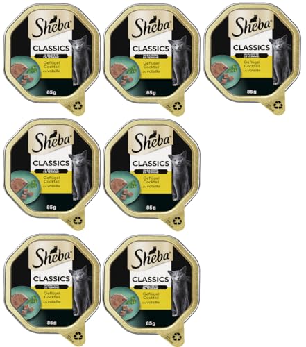 Sheba Classics Geflügel Cocktail Pastete Nassfutter 7x85g