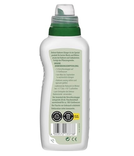 Dehner Kakteen Sukkulentendünger 500 ml NPK 3+5+7