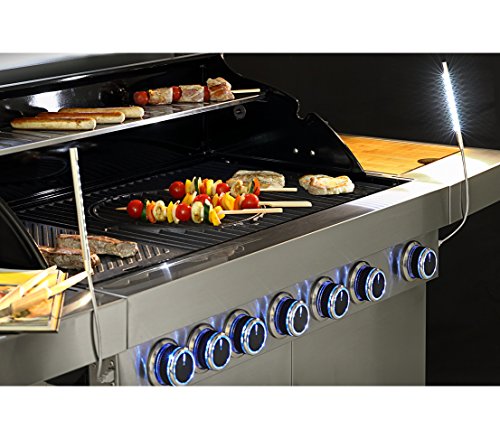 Dehner Lancaster LED Grillbeleuchtung 25 cm USB silber