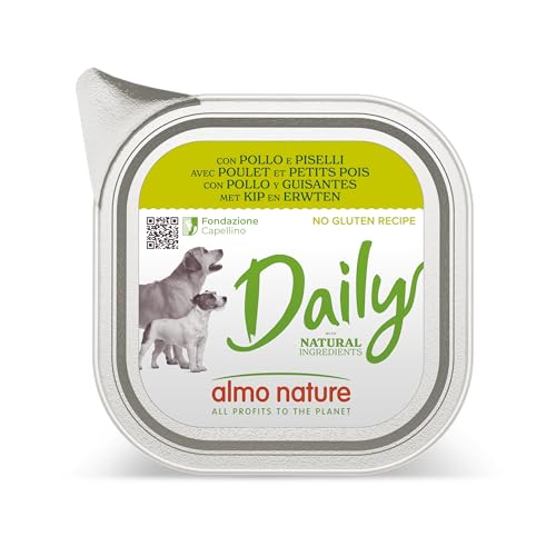 Almo Nature Daily Huhn Erbsen Hundefutter 32x100g glutenfrei