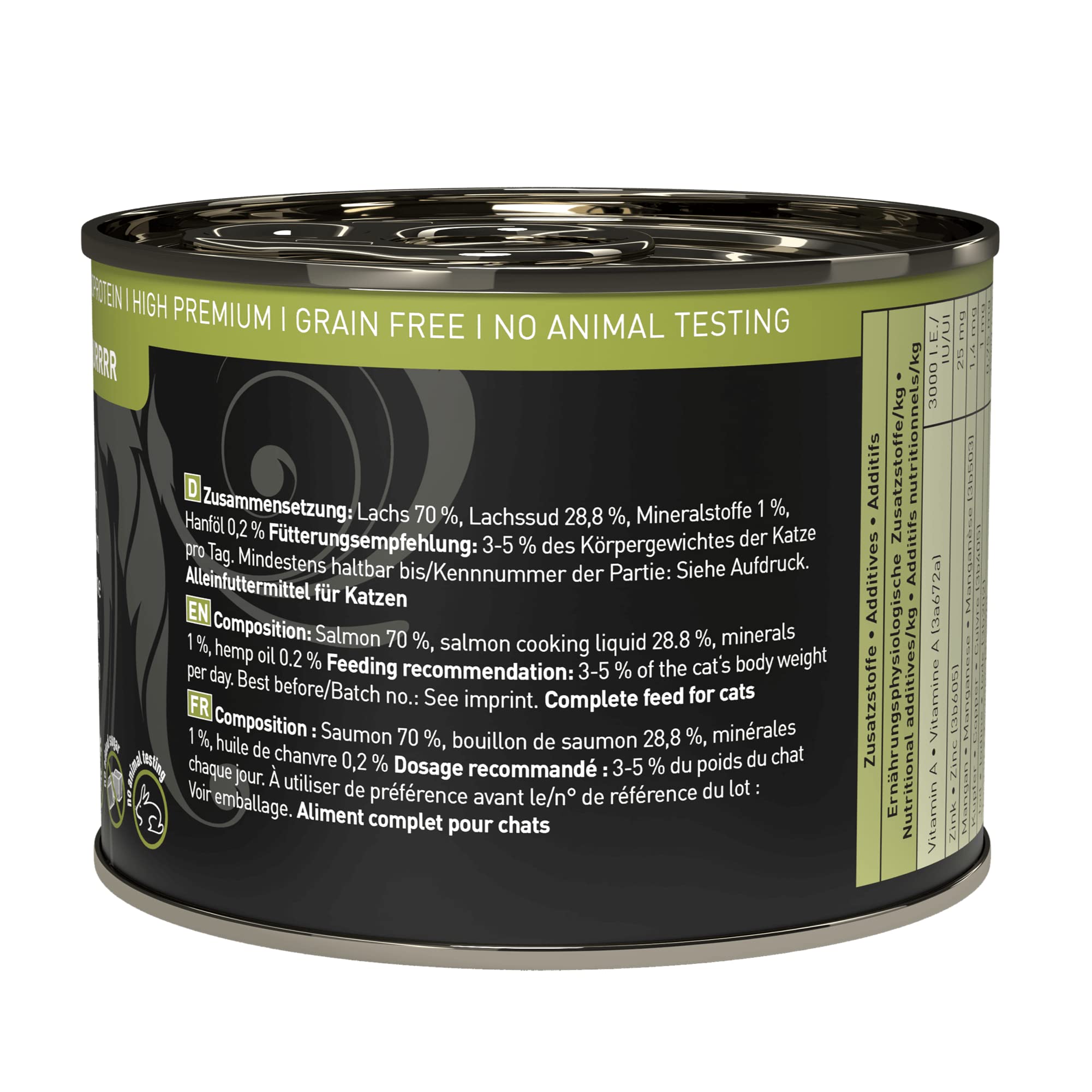 catz finefood Purrrr N°105 Nassfutter Lachs 6x200 g getreidefrei
