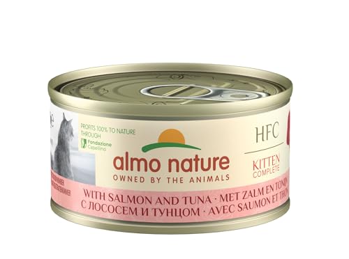 Almo Nature HFC Kitten Nassfutter Lachs Thunfisch 24x70g getreidefrei