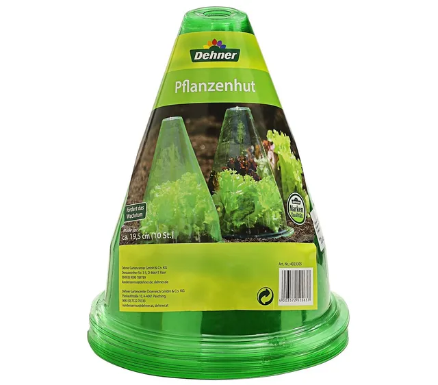 Dehner Pflanzenhut grün 10 Stück Schutz 30cm
