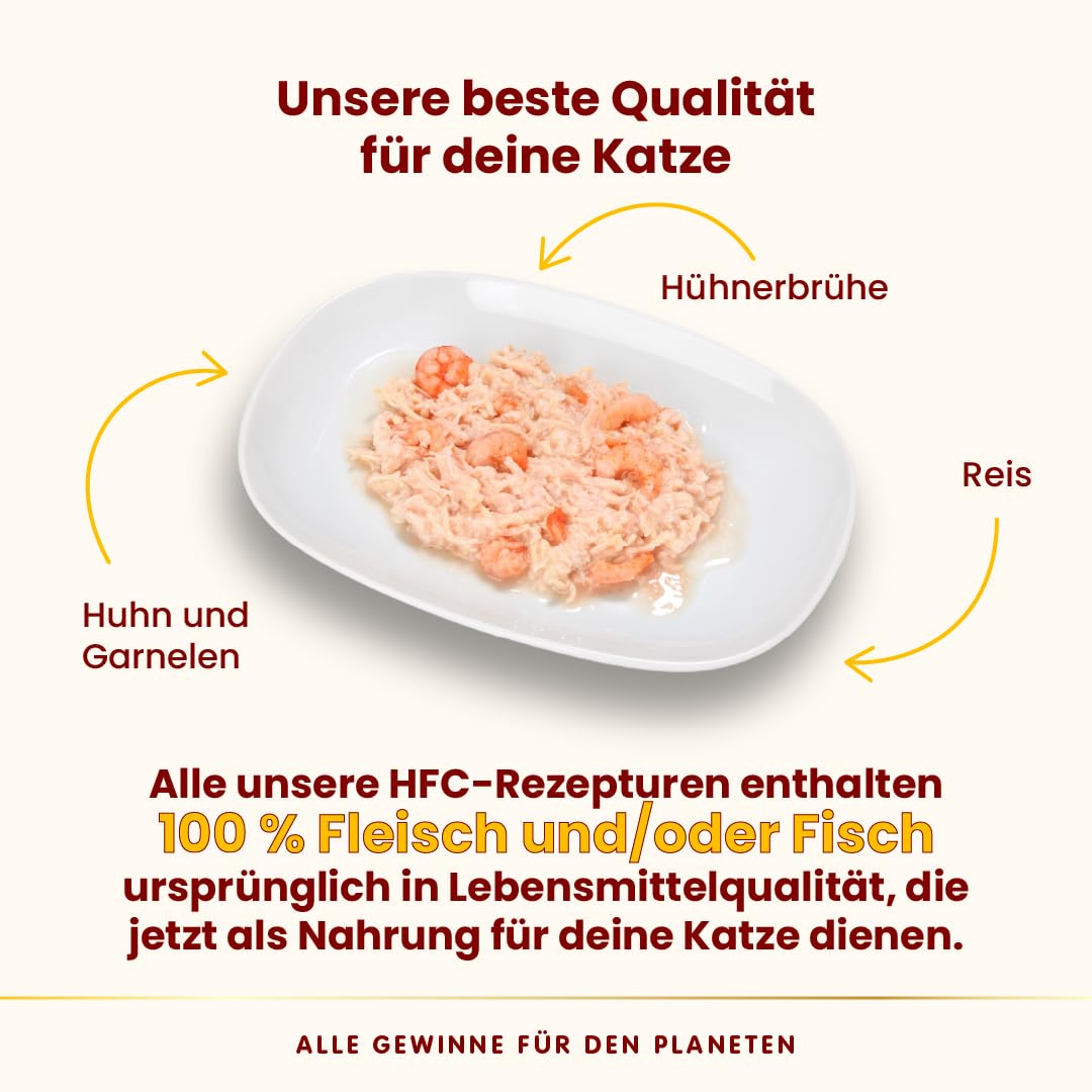 Almo Nature HFC Natural Nassfutter Huhn Garnelen 24x55 g