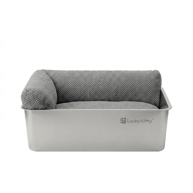 Lucky-Kitty Katzenlounge LUXE 2-in-1 Katzenbett Memory-Foam