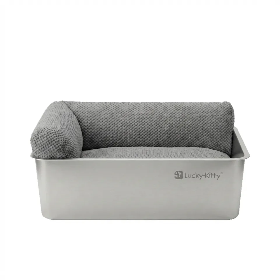 Lucky-Kitty Katzenlounge LUXE 2-in-1 Katzenbett Memory-Foam