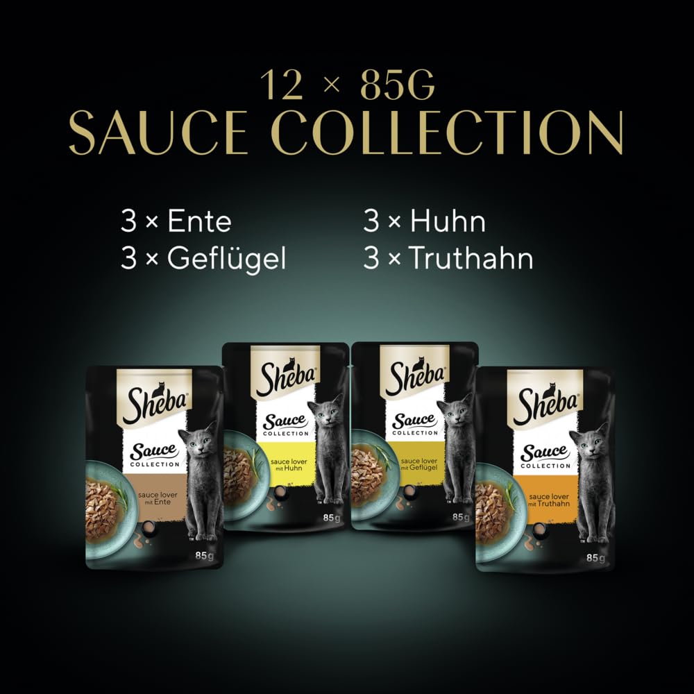Sheba Sauce Collection Nassfutter Geflügel 12x85g Beutel