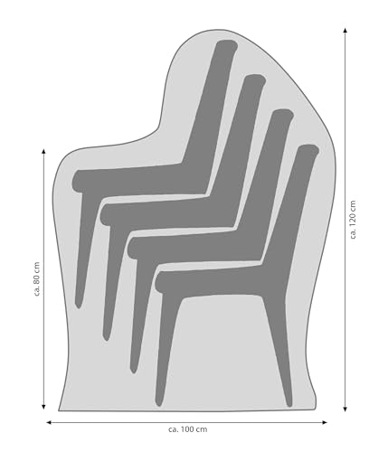 Dehner Premium Lovely Abdeckung Gartenstuhl XL 120x100x70 wasserabweisend