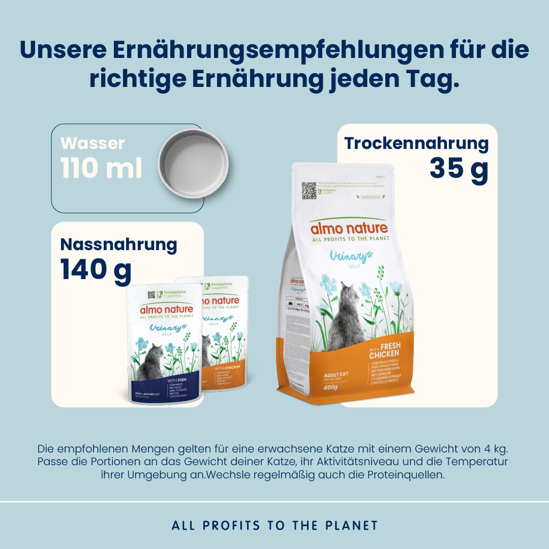Almo Nature Urinary Help Katzentrockenfutter Huhn 400g Harnwege