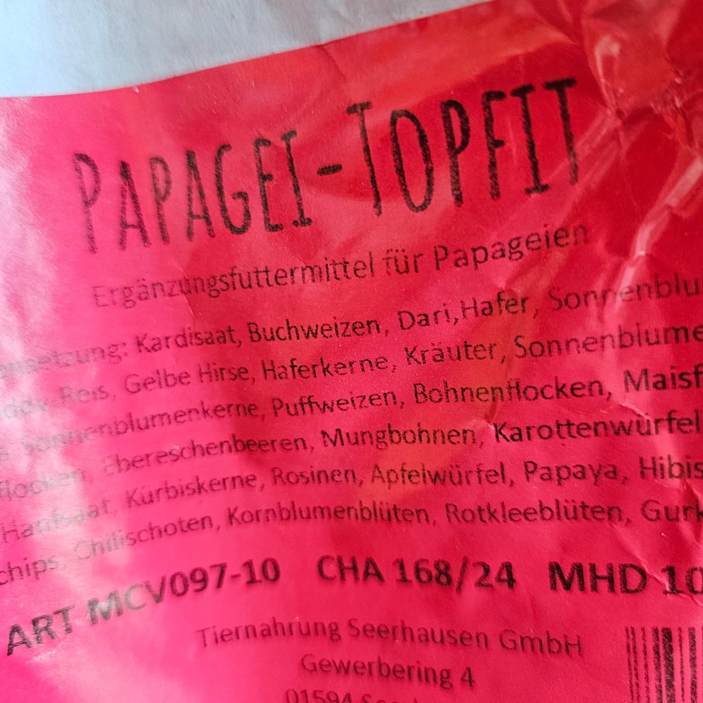 Mr. Crumble Papagei-Topfit Vogelfutter 2,5kg Kräuter