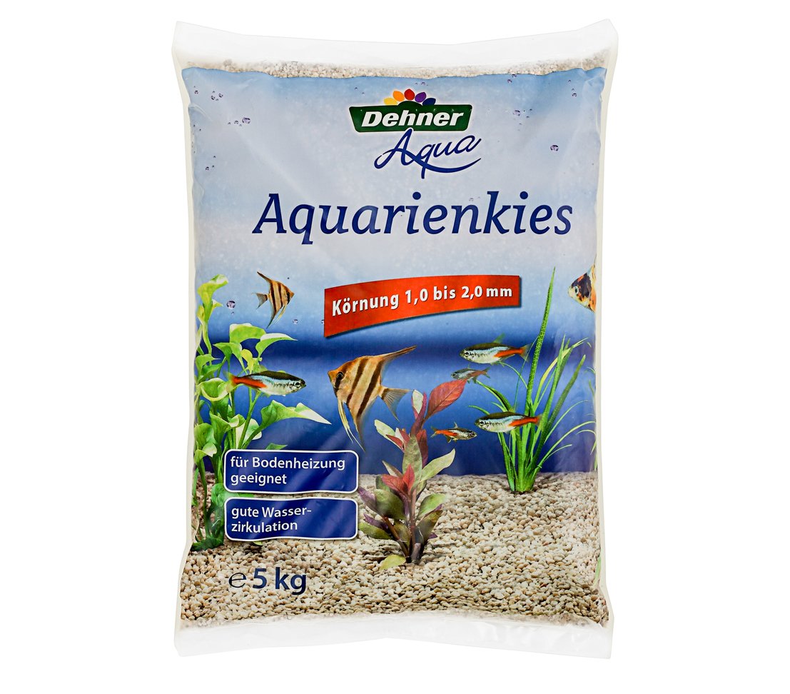 Dehner Aqua Aquarienkies Weiß 1-2mm 3x5kg
