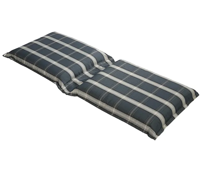 Dehner Lancy Flexbankauflage 2-Sitzer grau-creme kariert