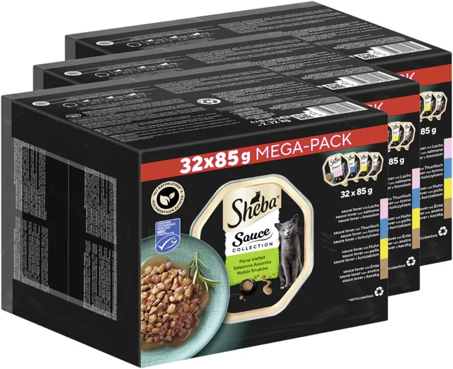 Sheba Sauce Collection Sauce Lover Nassfutter 96x85g Mix