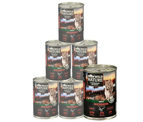 Dehner Premium Lovely Wild Nature Hochmoor Nassfutter 6x200g Ente