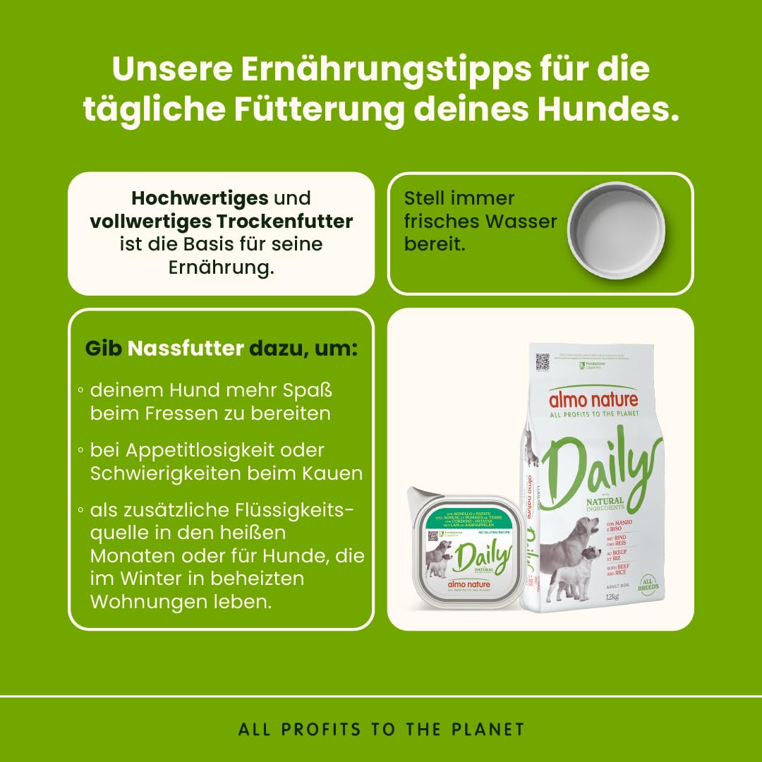 Almo Nature Daily Rind Reis Trockenfutter 12 kg