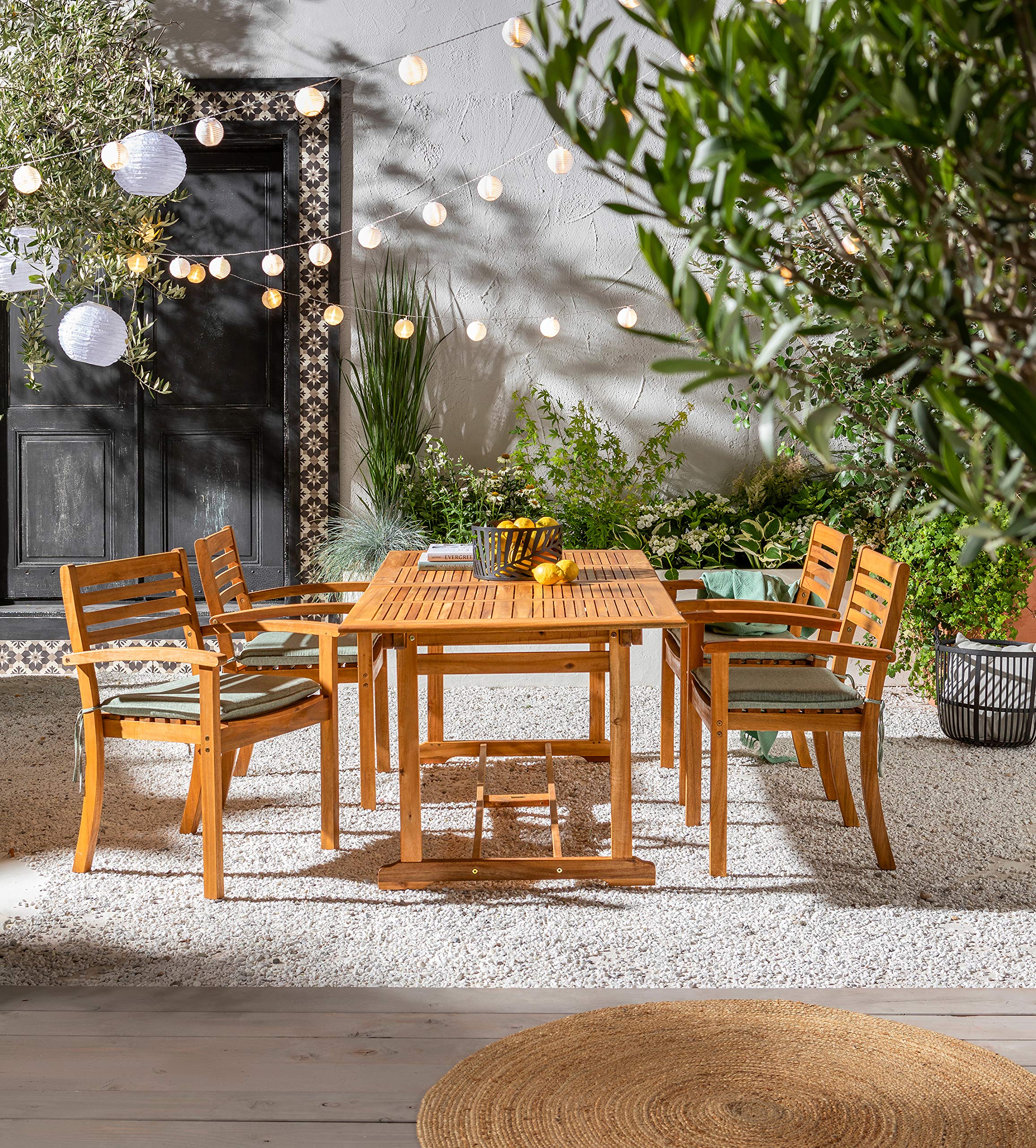 Dehner Premium Lovely Macao Ausziehtisch Holz Natur