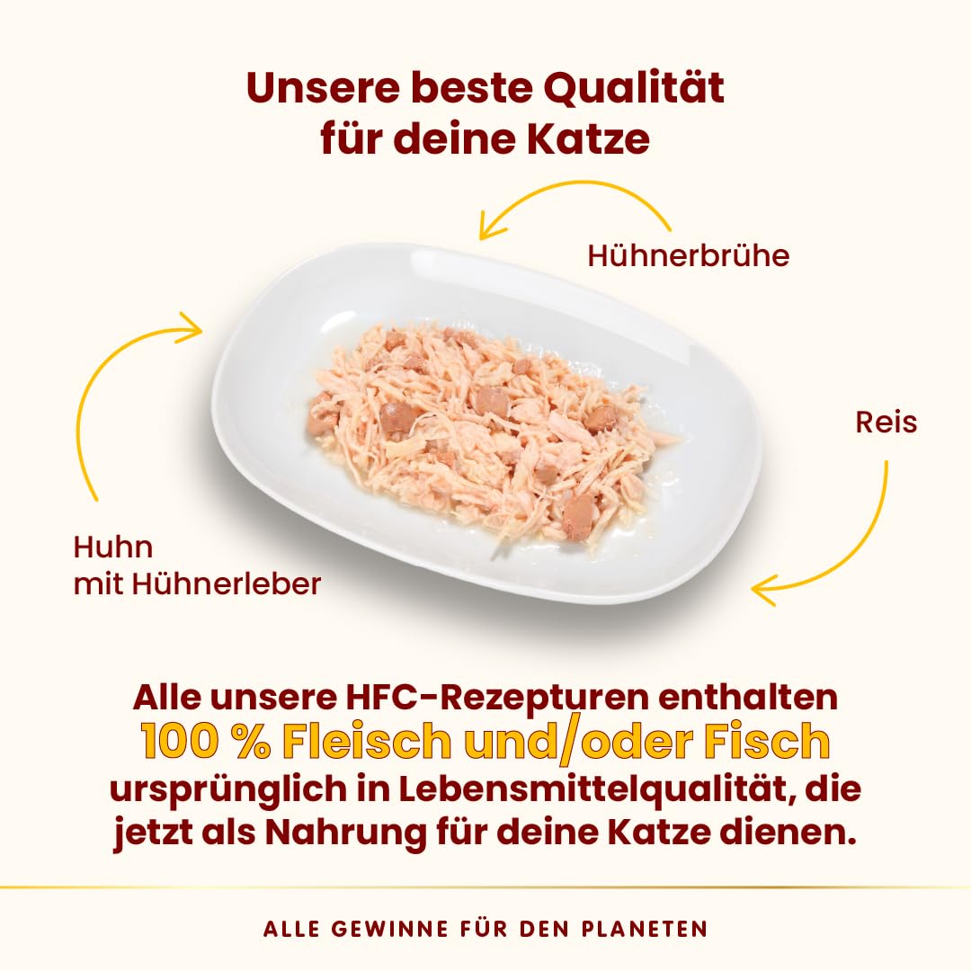 Almo Nature HFC Natural Huhn Leber Nassfutter 24x70g Monoprotein