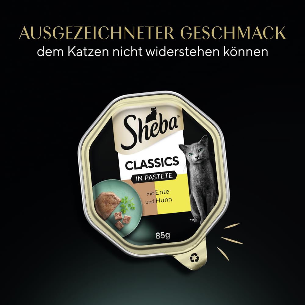 Sheba Classics Pastete Nassfutter Ente Huhn 85g Schale