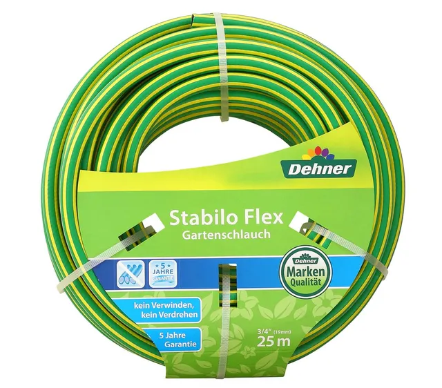 Dehner StabiloFlex Gartenschlauch Hobby 25m 3/4 Zoll robust