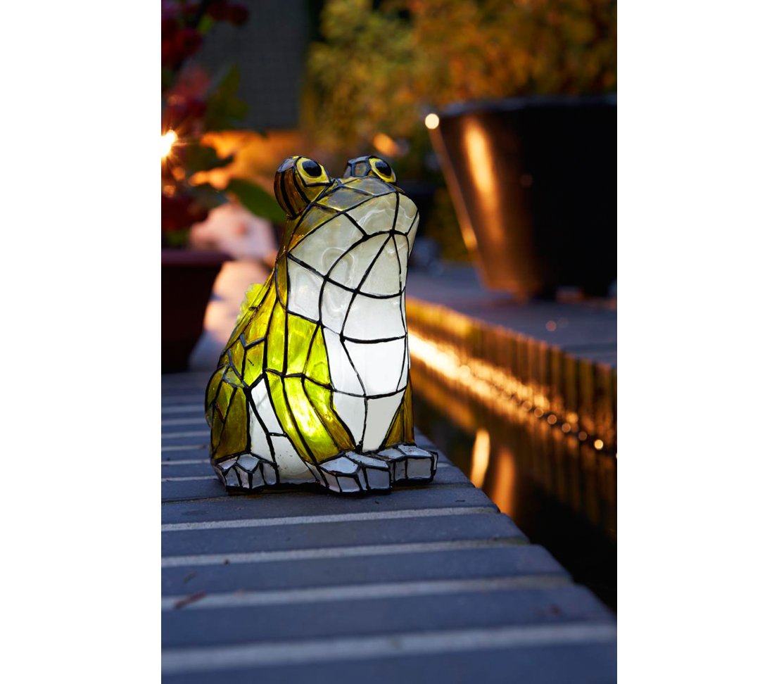 Dehner Solarleuchte Frosch 17 cm Polyresin LED