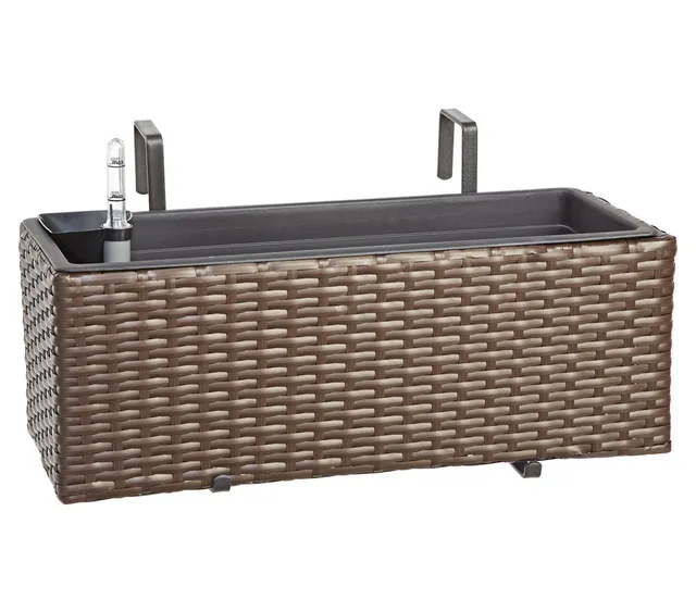 Dehner Florenz Blumenkasten braun 50cm mit Bewässerung