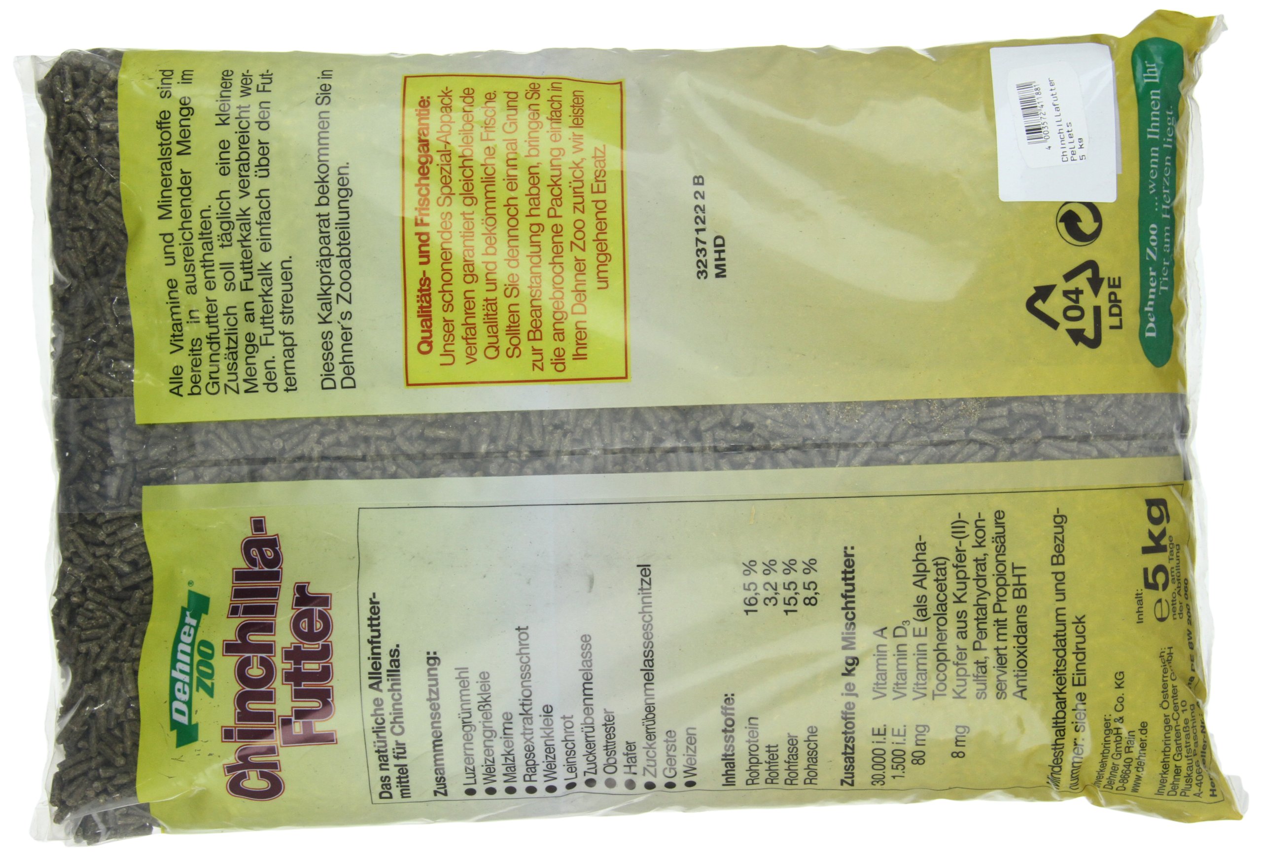 Dehner Premium Chinchillafutter Pellets Alleinfutter 5kg