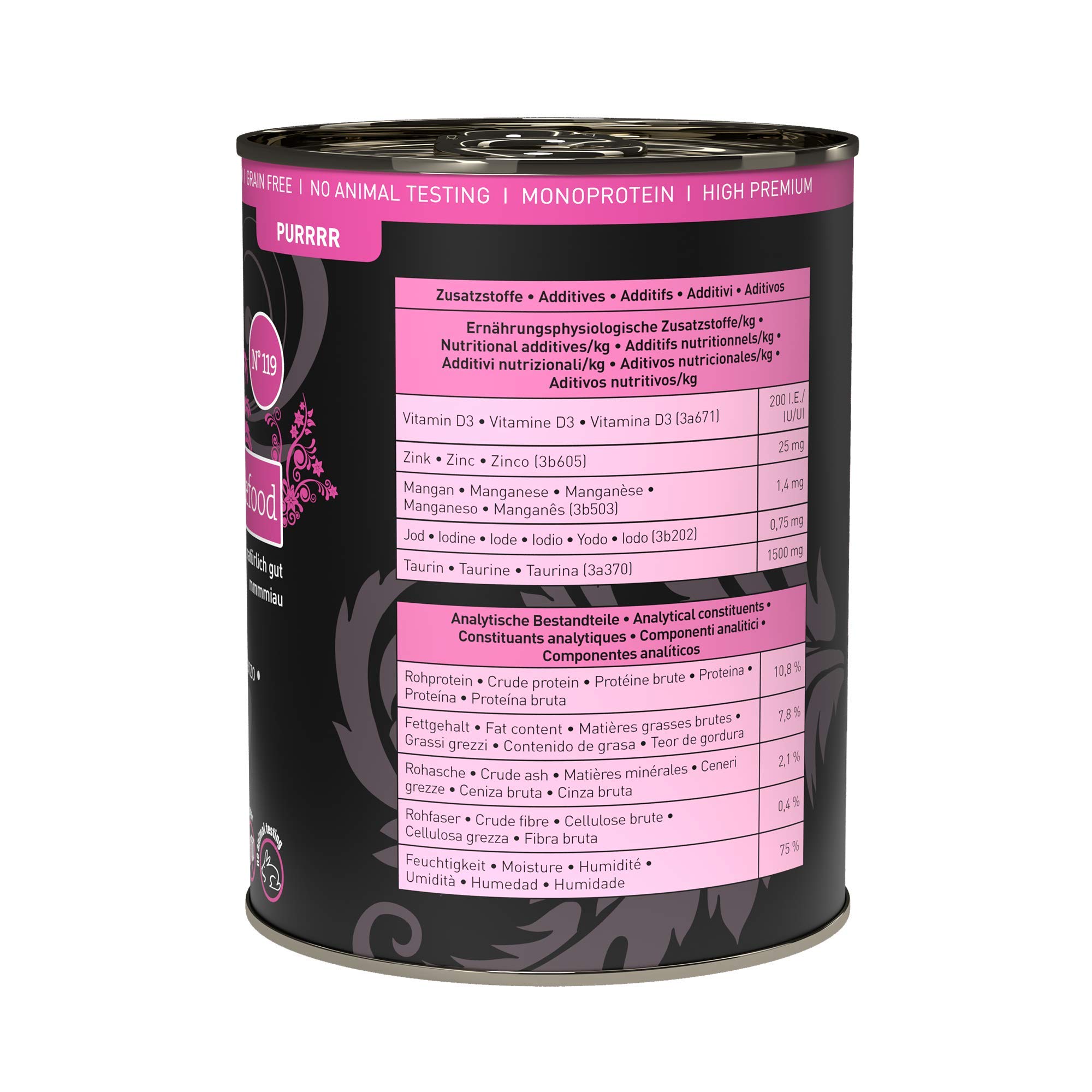 catz finefood Purrrr N°119 Rind Nassfutter 6x400g getreidefrei