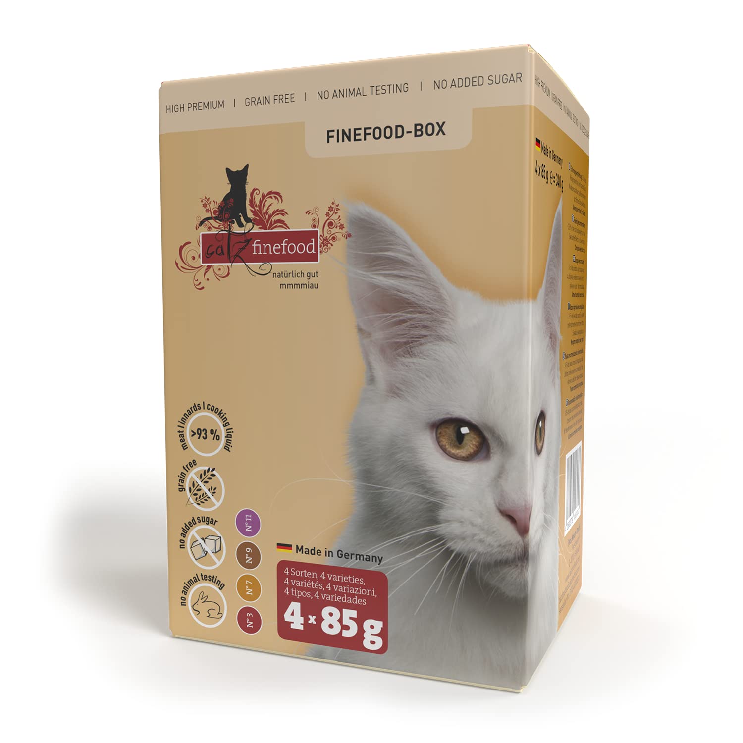 catz finefood Classic Finefood Box Nassfutter Mix 4x85g zuckerfrei