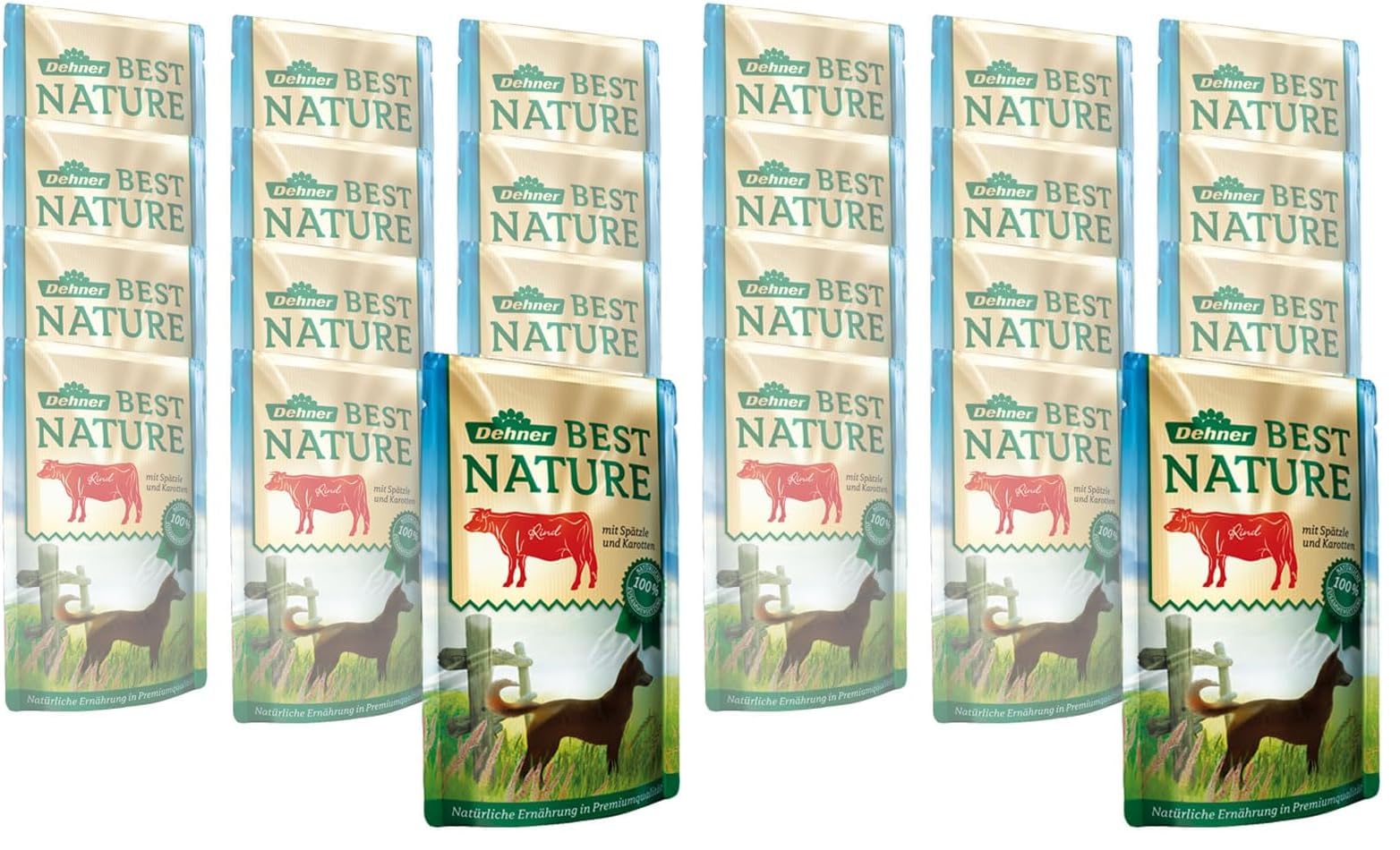 Dehner Best Nature Geflügel Reis Hundefutter nass 12x150 g