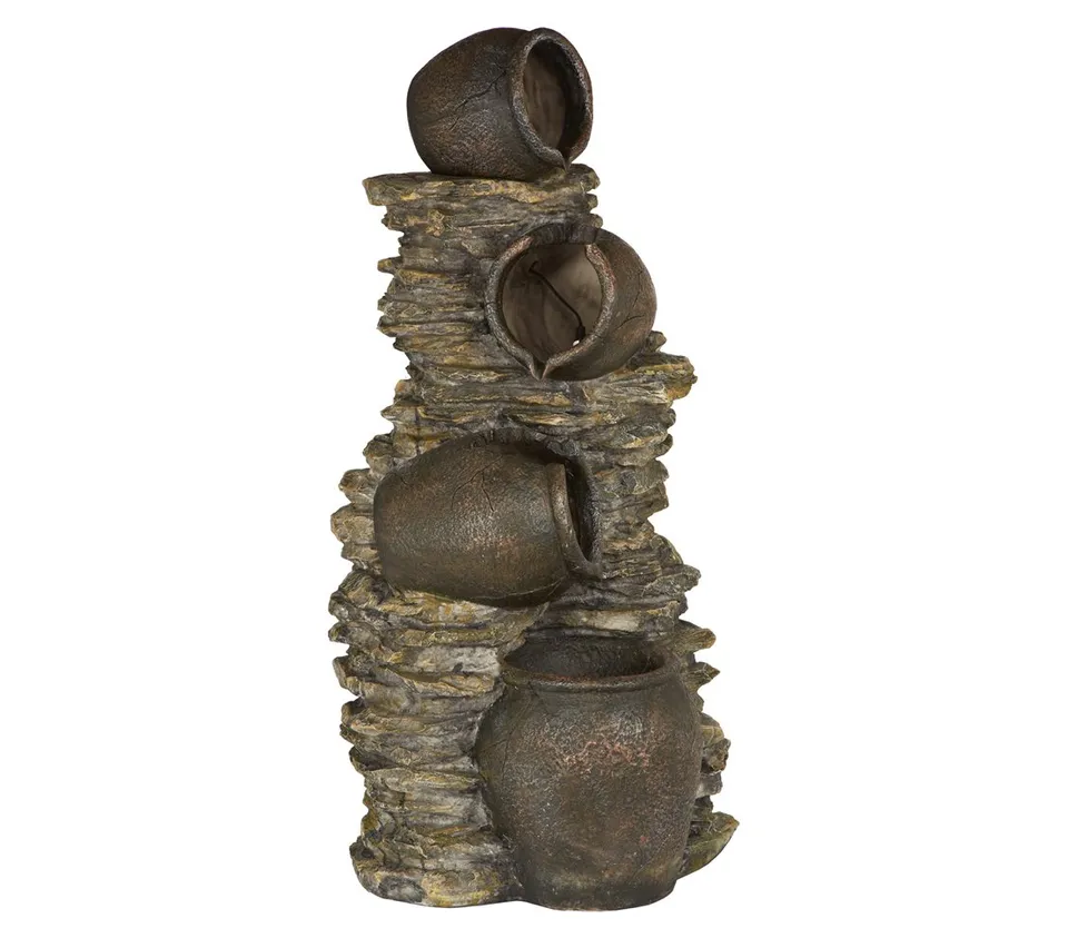 Dehner Gartencenter Krüge Gartenbrunnen LED 118cm Polyresin
