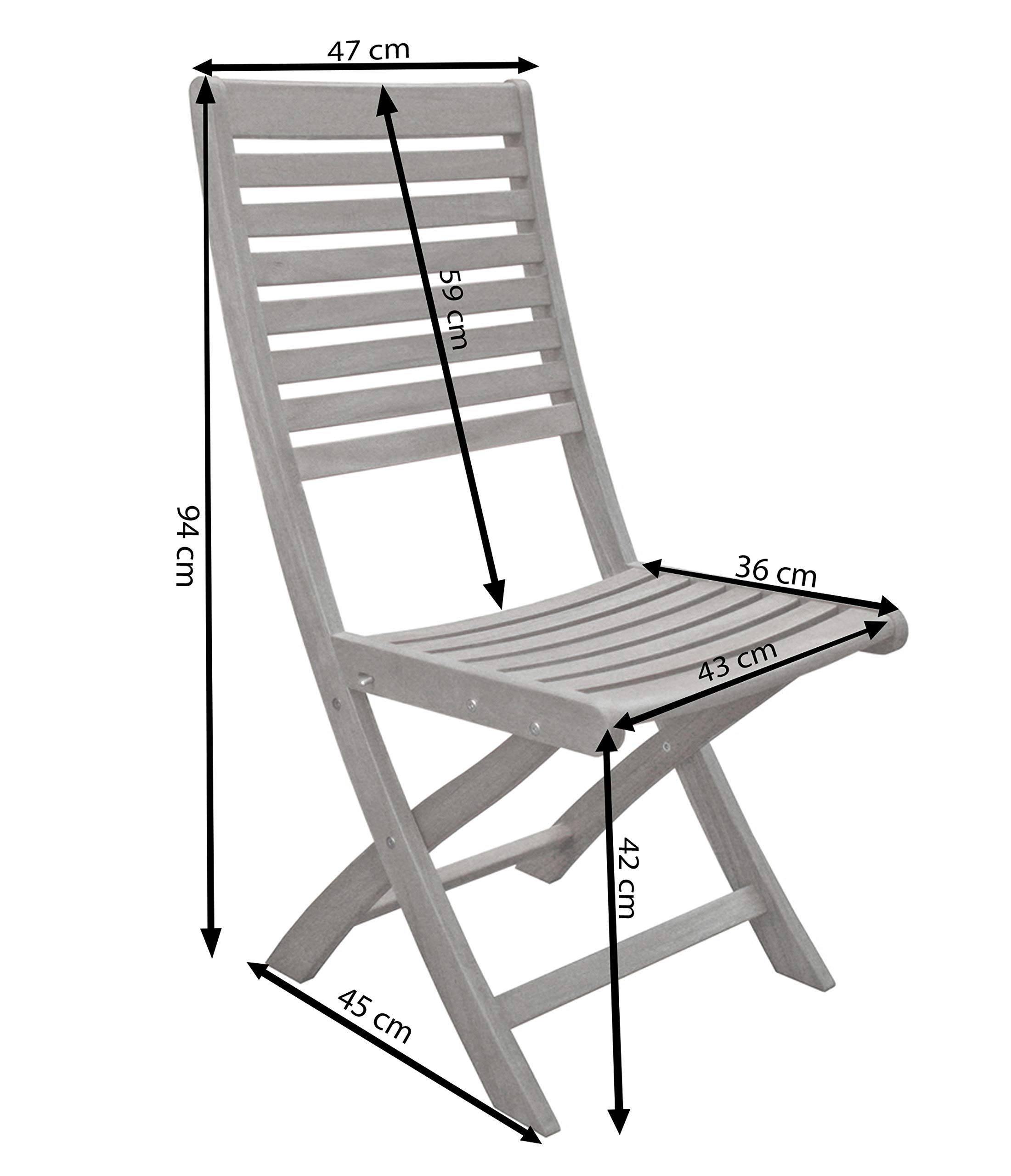 Dehner Macao Klappstuhl 2er Set natur Akazienholz