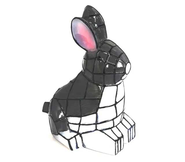 Dehner Solarleuchte Hase LED 17x9x7cm Polyresin Dämmerung