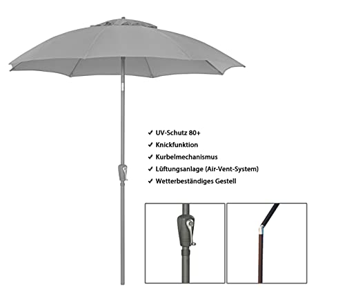 Dehner Kos Sonnenschirm rund 220 cm beige